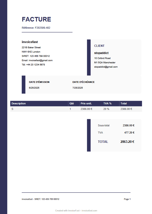 Professional invoice templates
